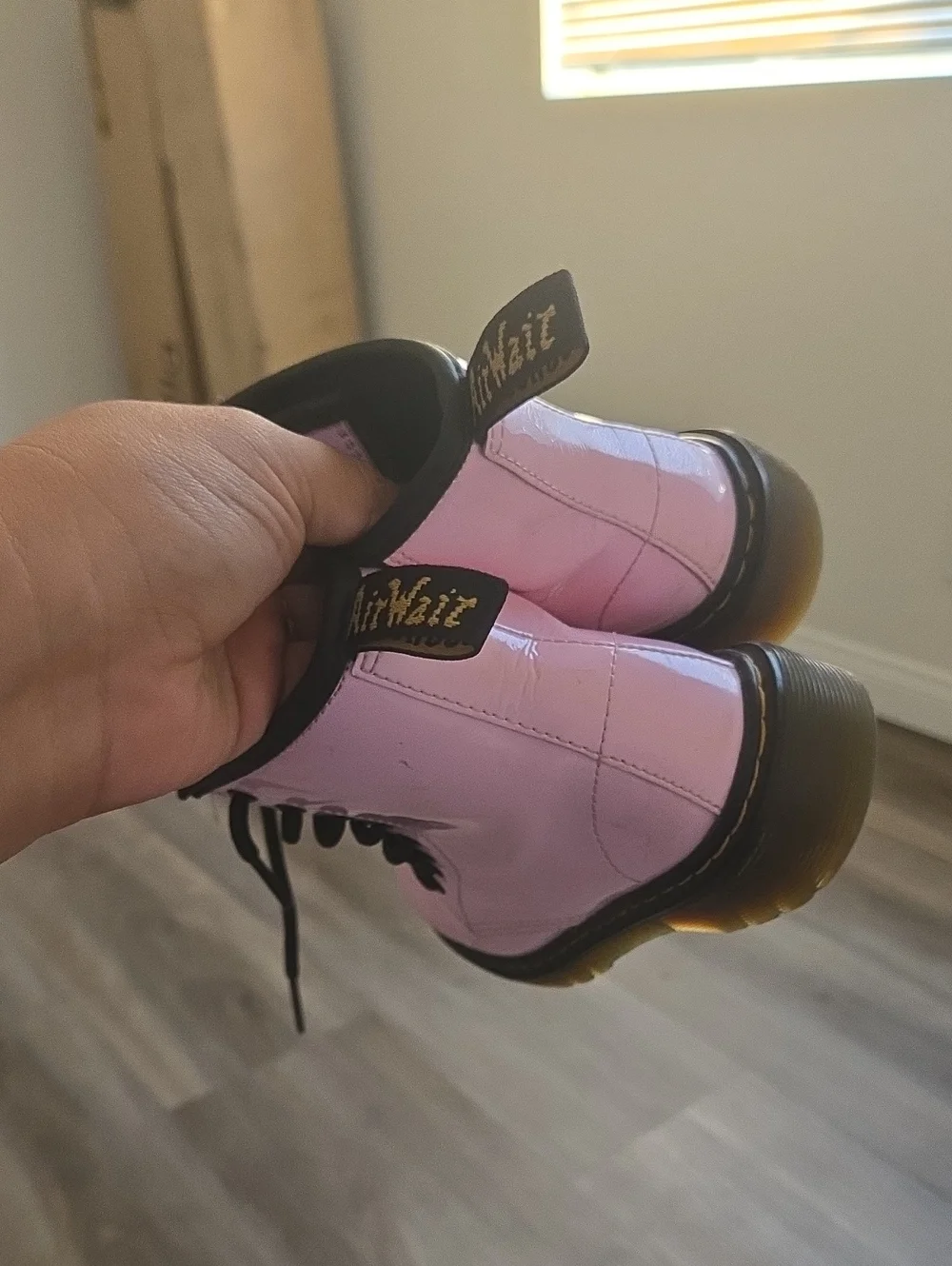 Dr. Martin Pink Lace-Up Leather Boots Doc Martina